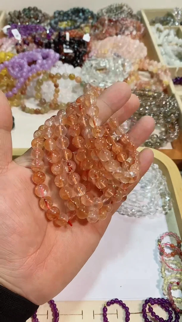 【闪购商品】水晶手链未镶嵌红胶花8M+（多样性发其一）