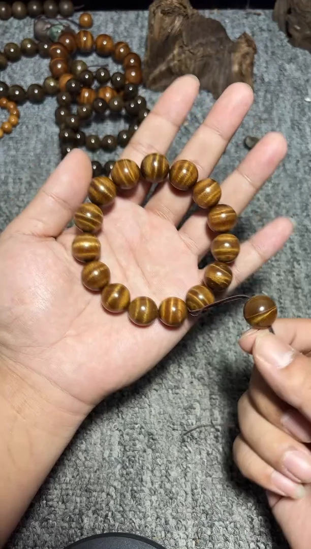 金丝楠手串/手链枯木老料1.5水波纹380