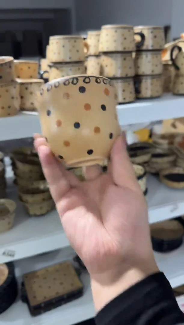 陶瓷点点葫芦杯子【十里高温釉下彩陶瓷】