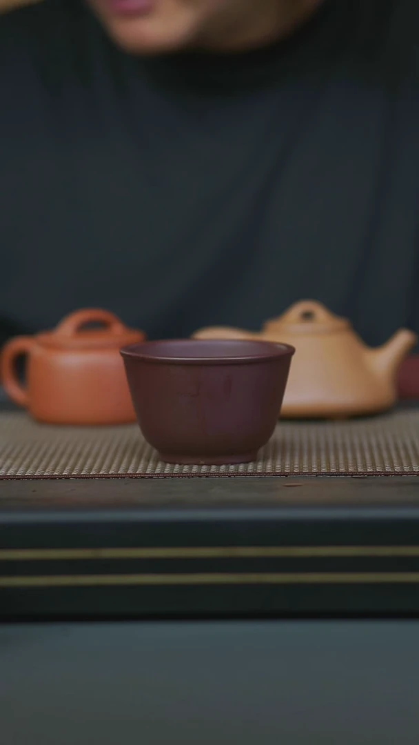 茶壶紫砂茄皮紫泥大缸杯170cc