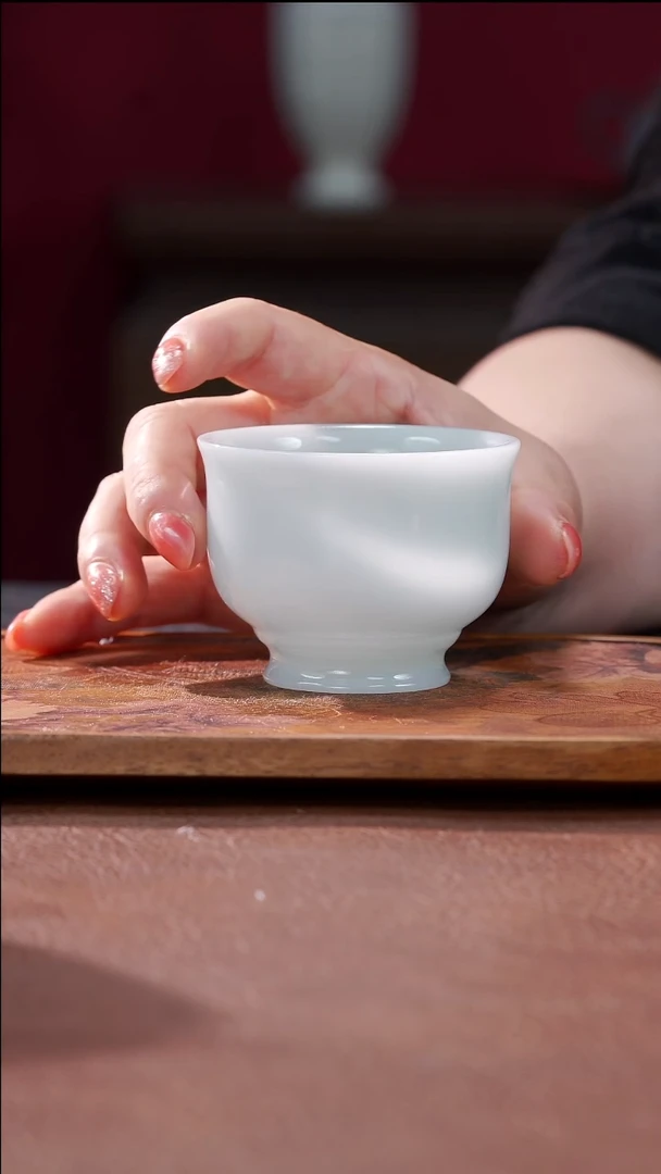 茶具冰玉瓷冰晴登科杯@@ST-YQ045