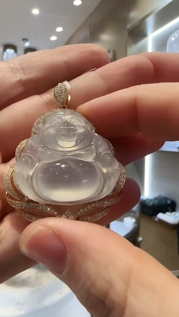 颈饰18K金镶嵌翡翠【28】