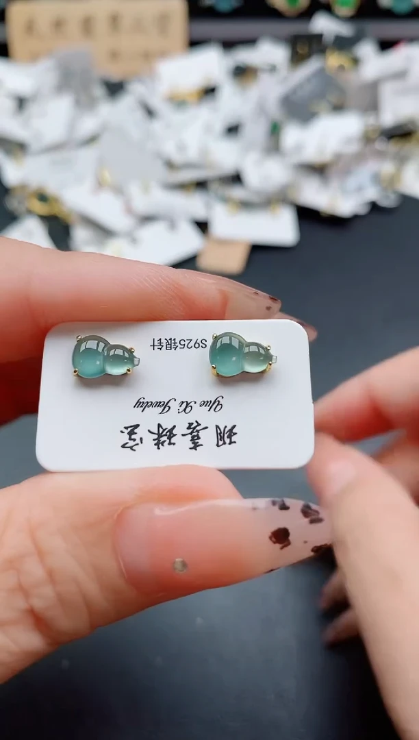 银S925镶嵌戒指翡翠1