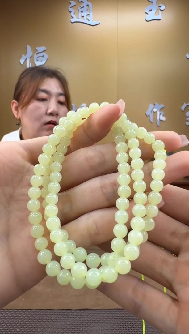 颈饰未镶嵌和田玉项链6mm