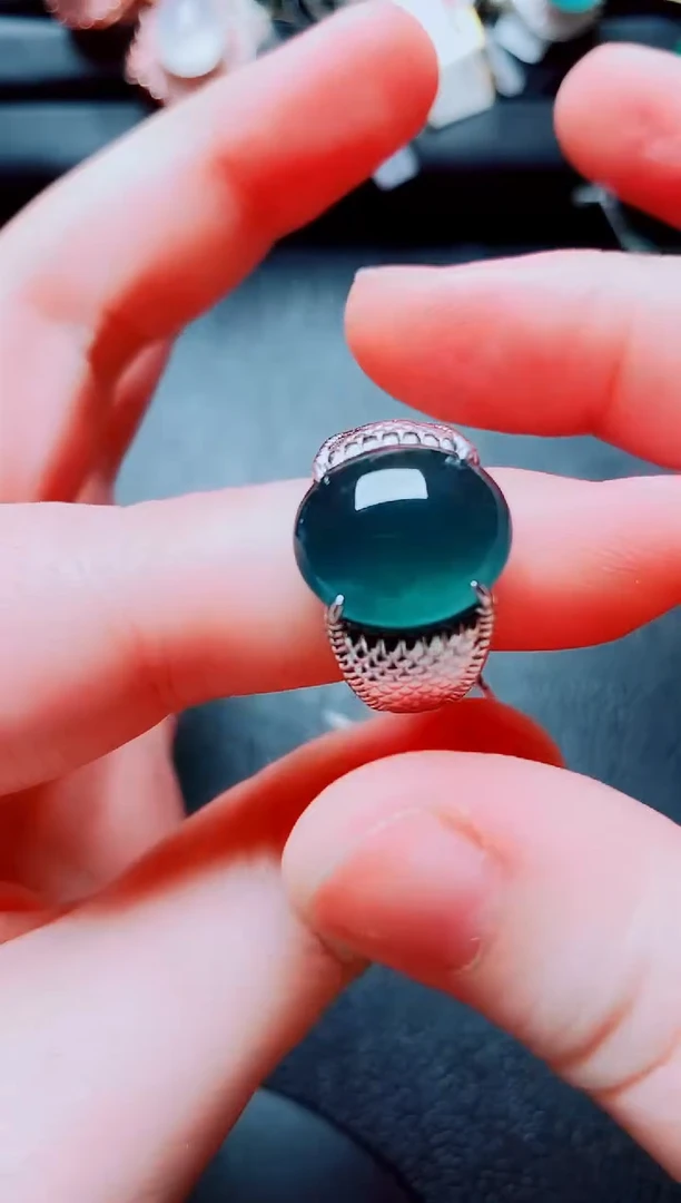 银S925镶嵌戒指翡翠1111