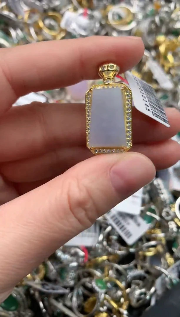 银S925镶嵌戒指翡翠444   7