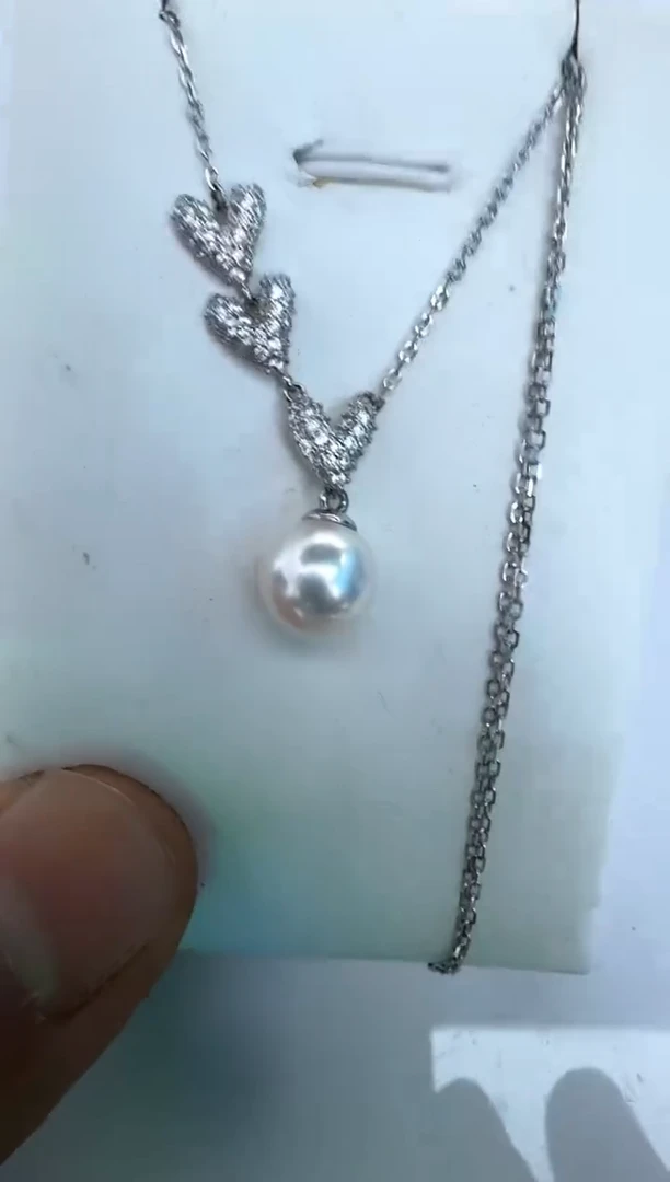 【闪购商品】海水珍珠颈饰银S925镶嵌项链