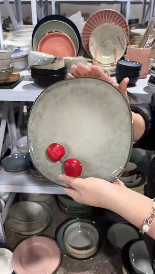 【闪购商品】瓷片外贸尾货瑕疵满20包邮X B6A方形盘