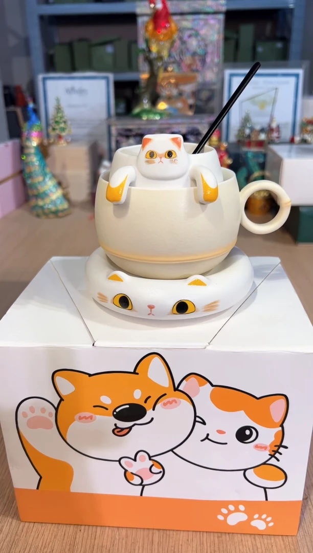 【闪购商品】杯53橙色熊猫办公杯