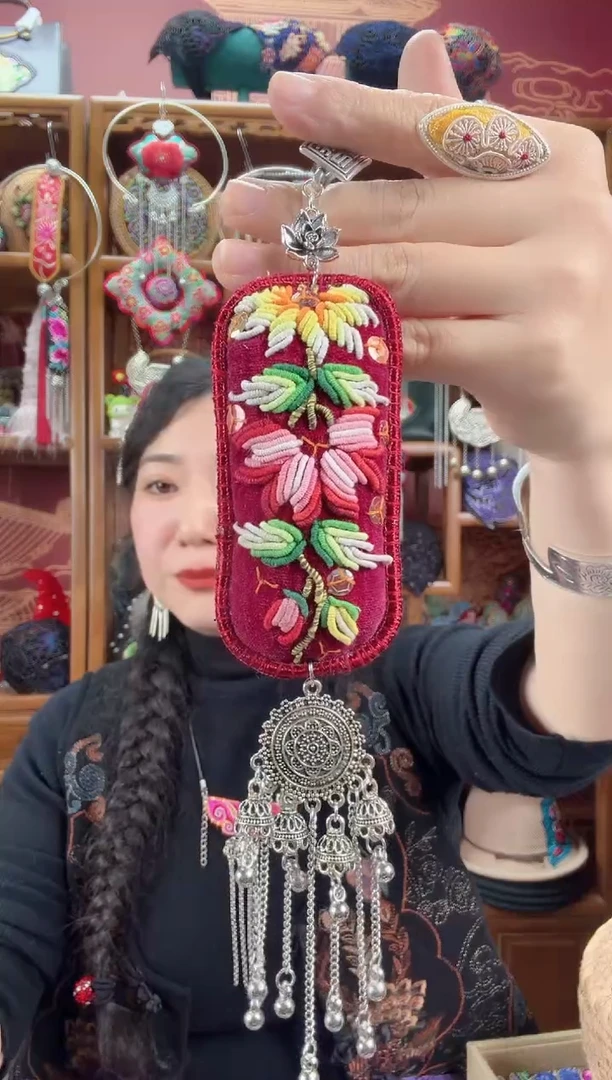 刺绣压襟64甜甜家