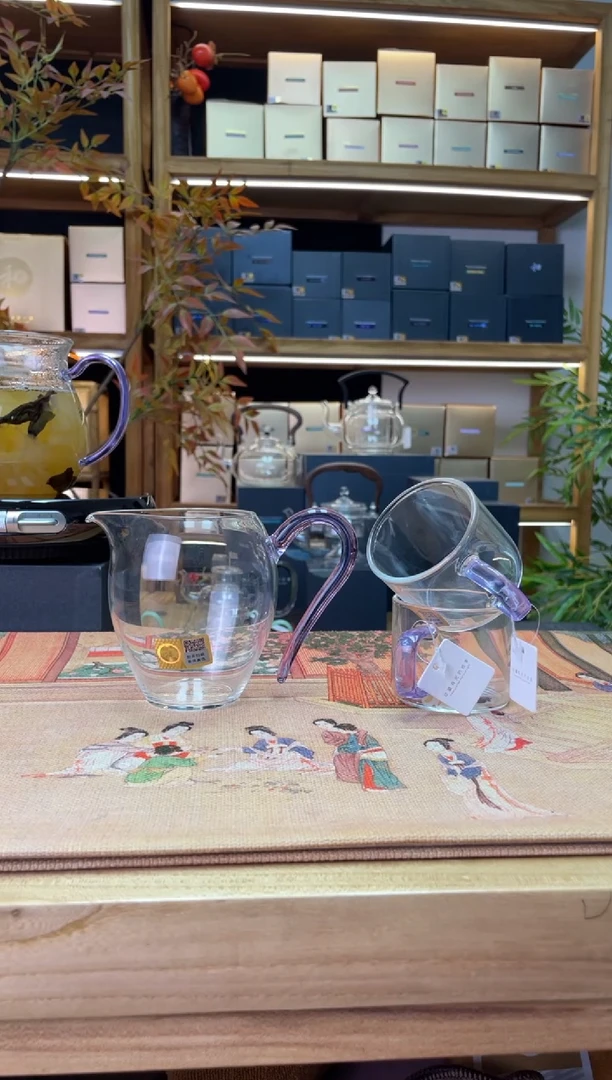 【闪购商品】怡然浅紫/金标+清禾对杯/浅紫