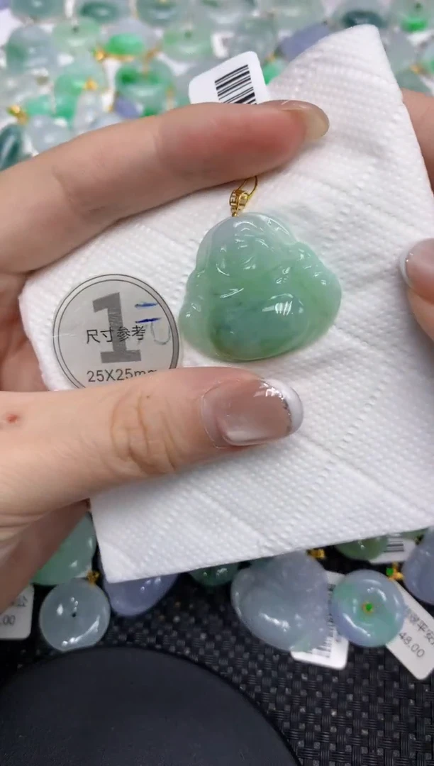 颈饰18K金镶嵌翡翠11111111