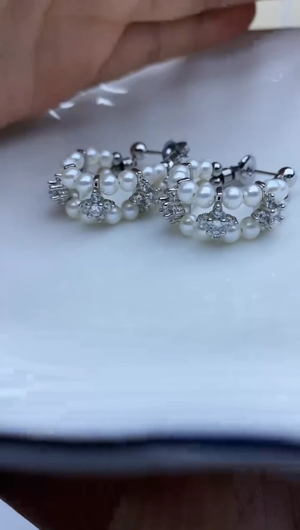 未镶嵌耳饰淡水珍珠耳环多样性发其一