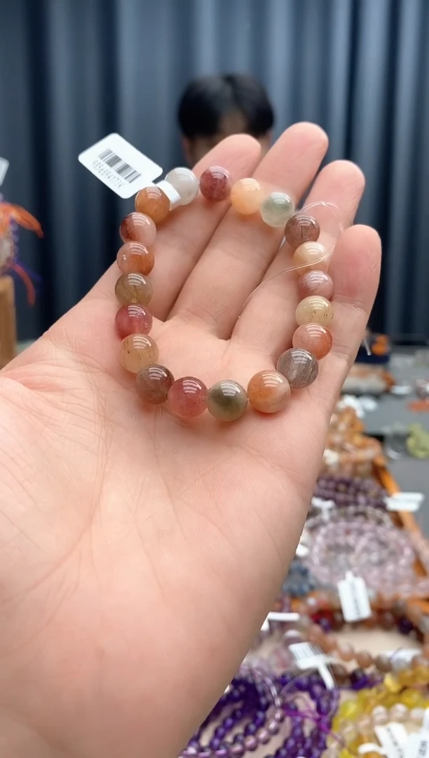 水晶手链未镶嵌彩兔毛