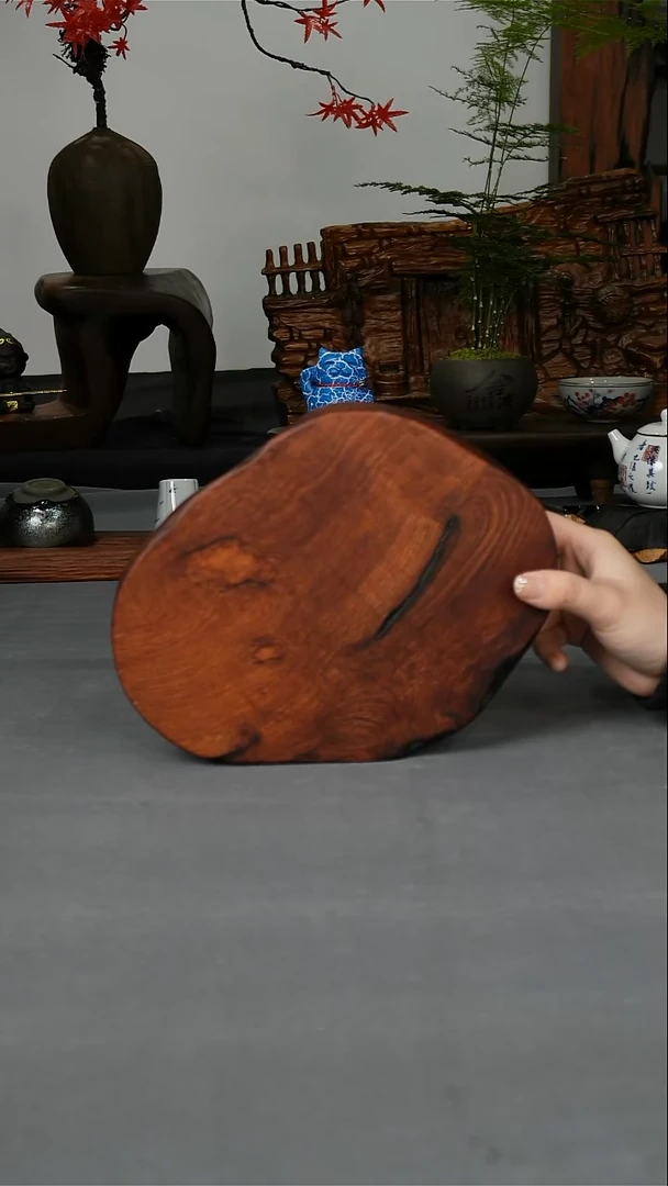 红酸枝随形壶承底座