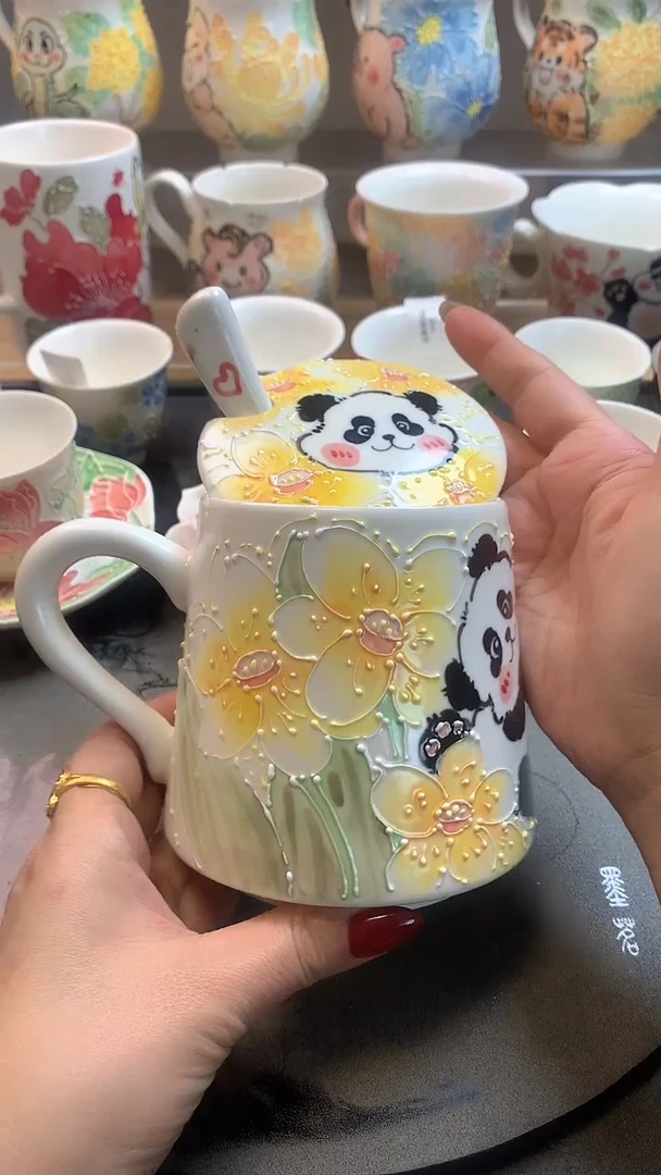 一味*手绘*冬日双清杯