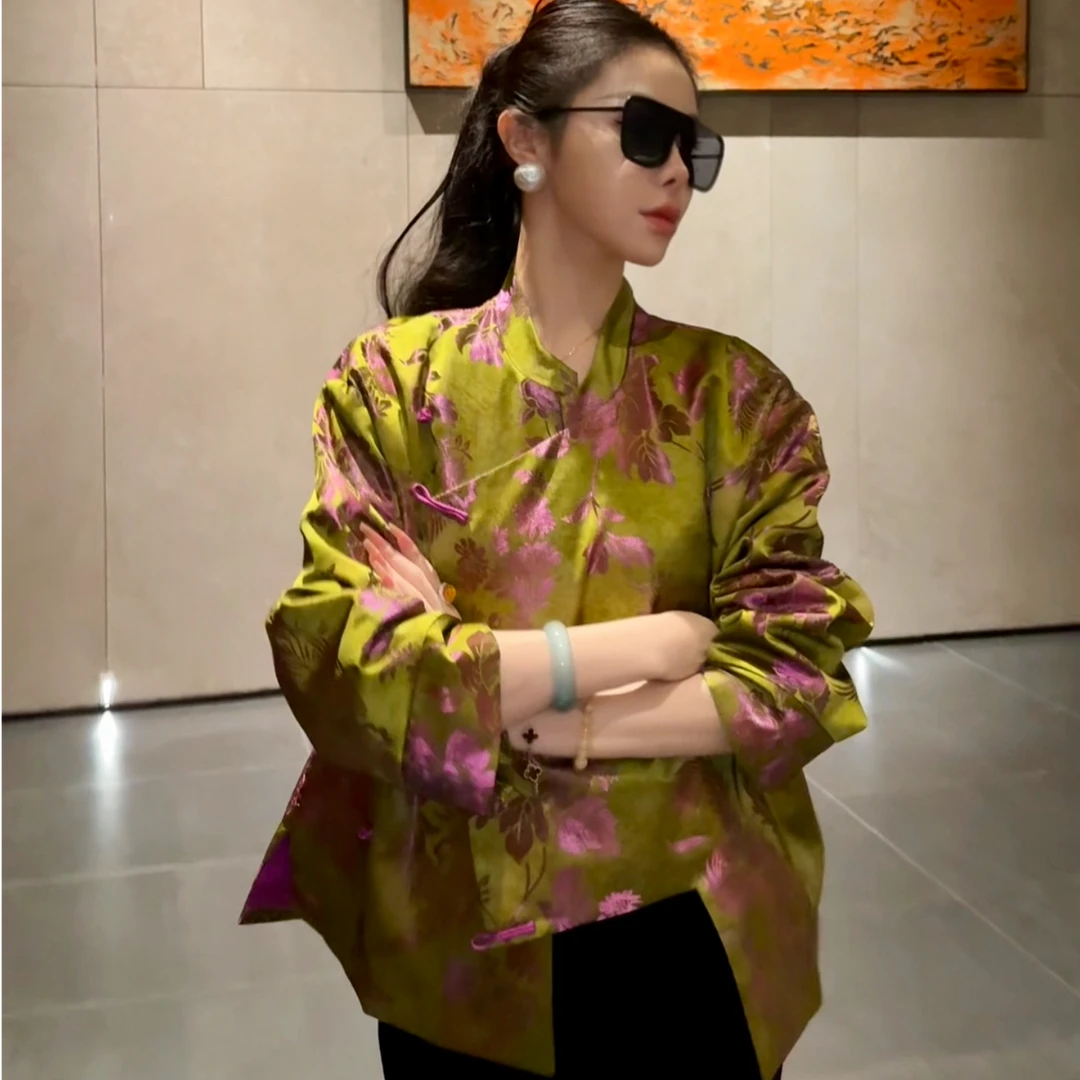 蘇格高定-【凤栖桐】国风时尚定位裁长袖厚款新中式外套上衣