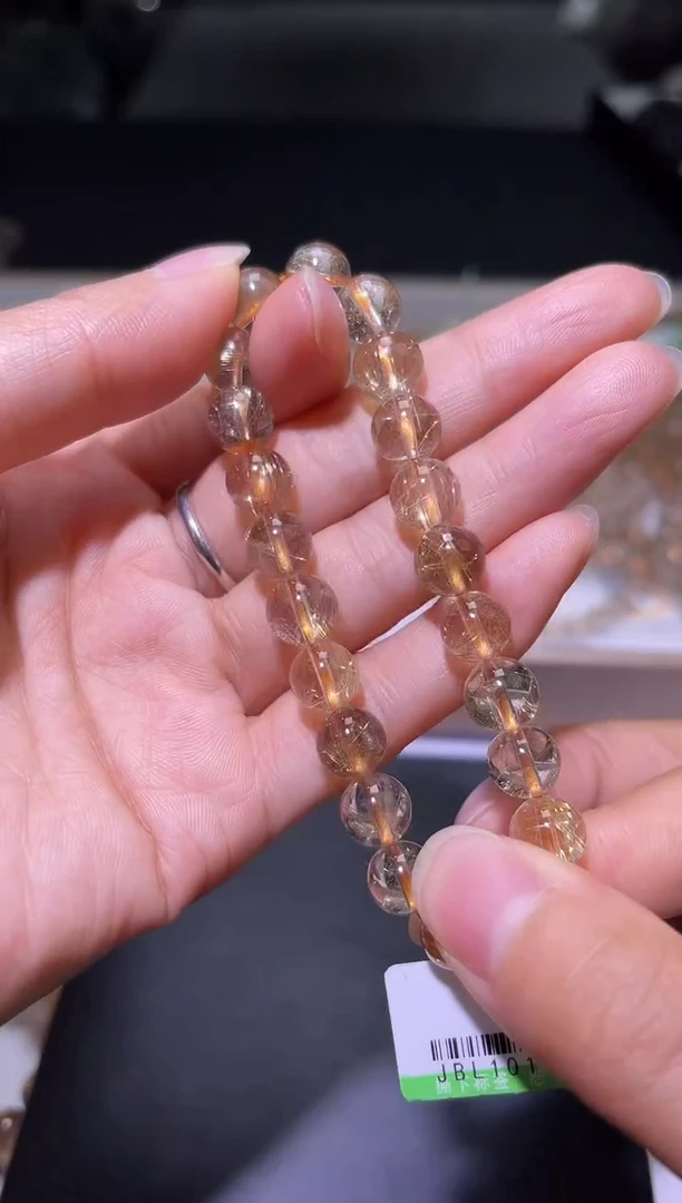 未镶嵌手链水晶J030-8mm金发晶单圈-多样性发其一