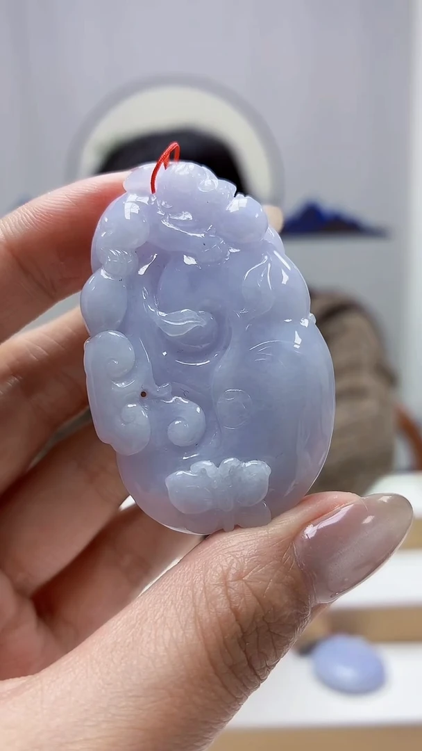 未镶嵌定制翡翠4852MM-毛货挂件63