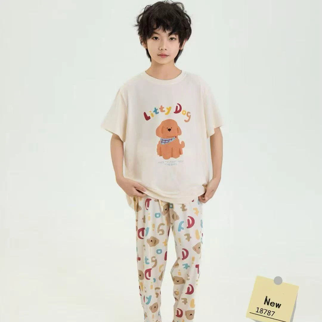 XZ18787印花防蚊裤裤子男春夏家居服套装睡衣不褪色男童
