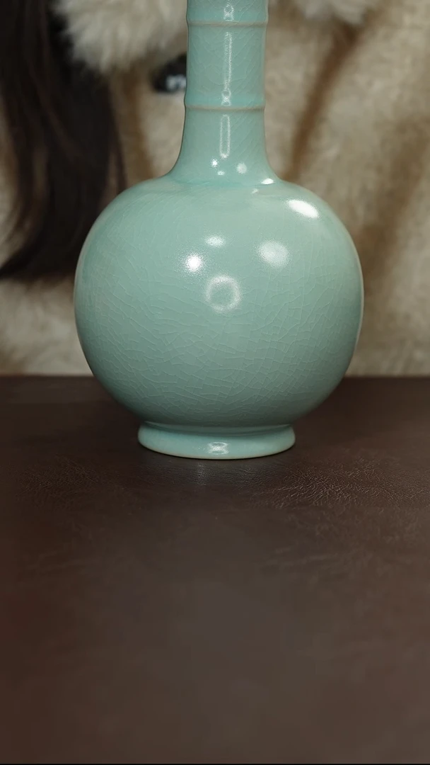 摆件陶原矿原釉汝宋汝瓷 微瑕