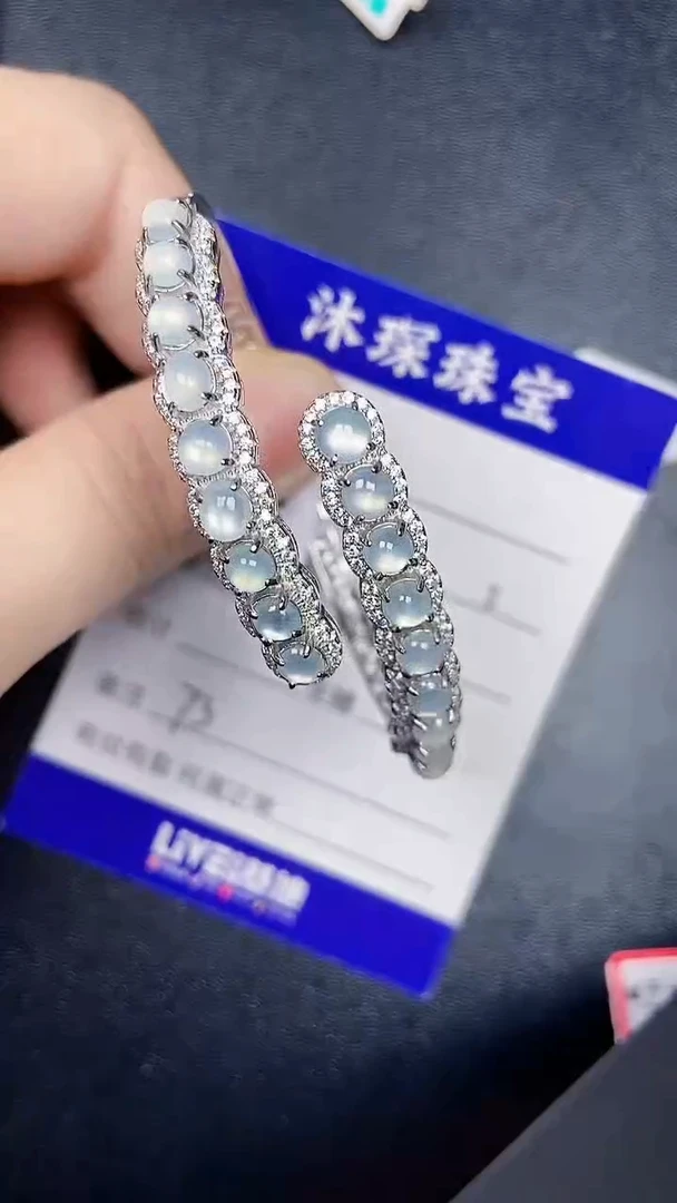 银S925镶嵌戒指翡翠7300