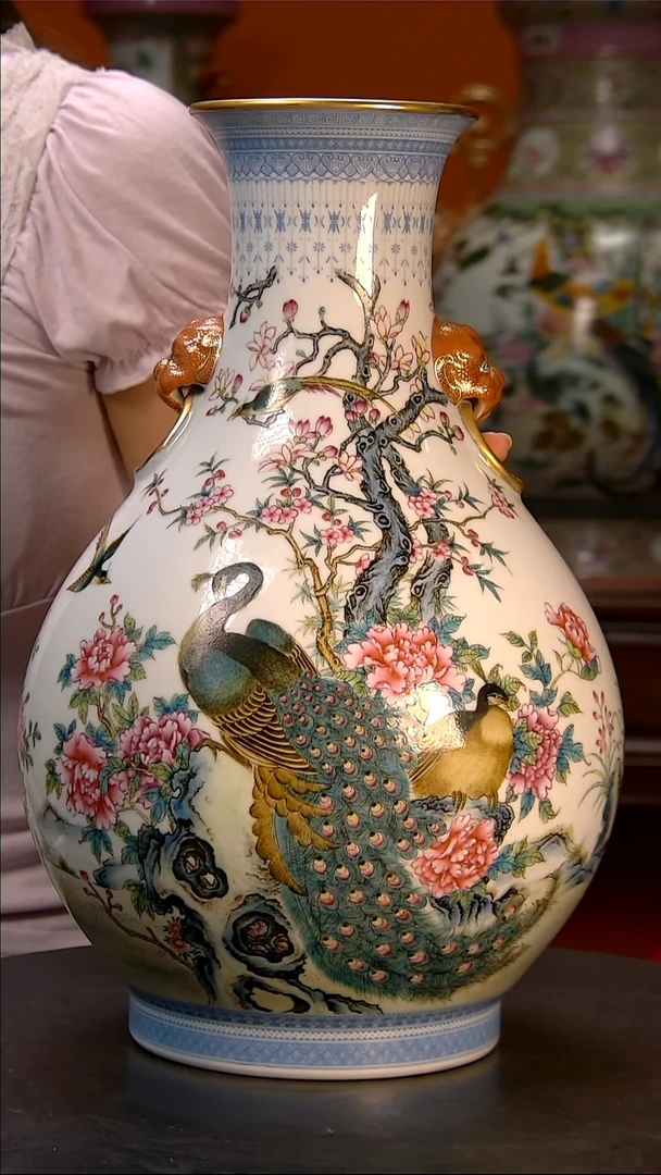 摆件葡*架精品陶瓷摆件