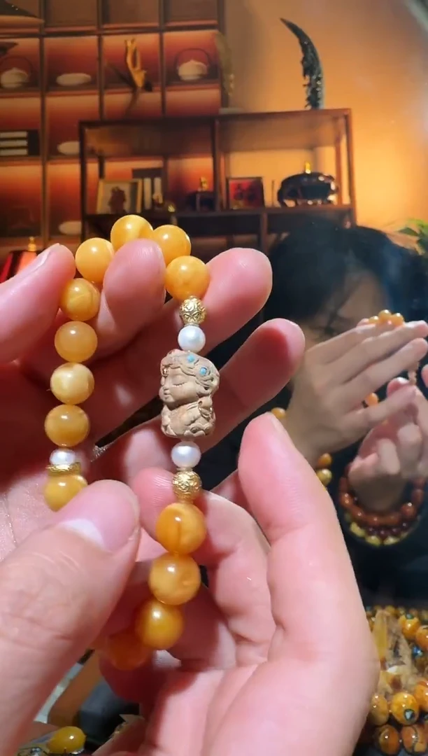 蜜蜡颈饰未镶嵌0892天然蜜蜡珠宝奇石