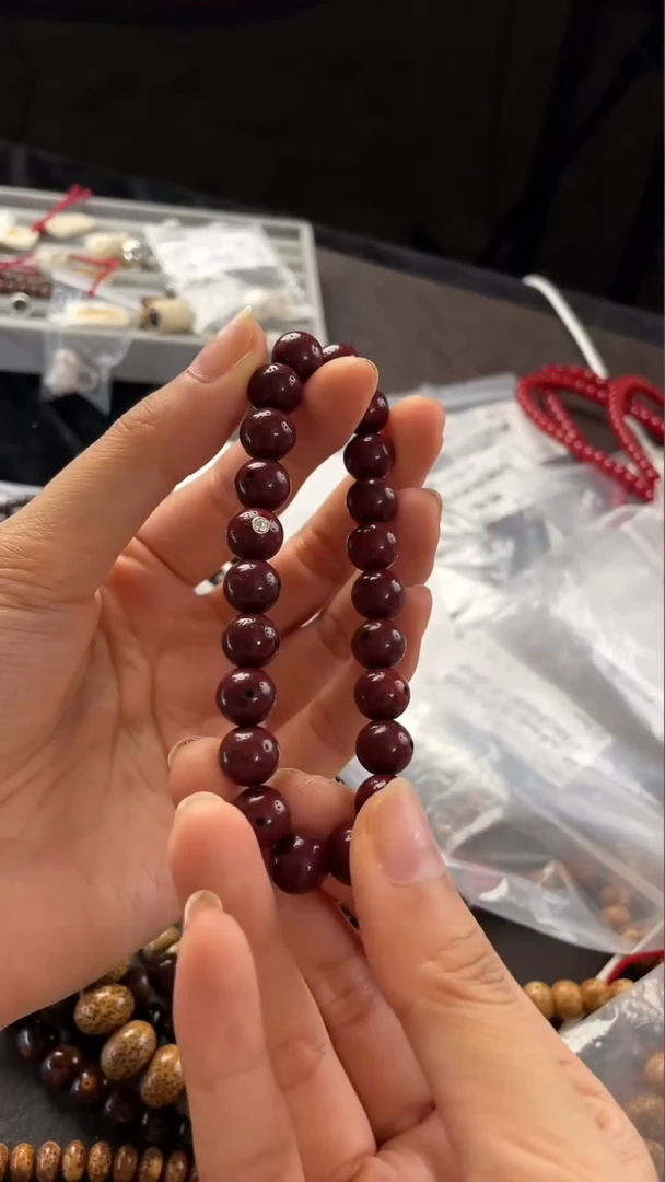 星月菩提手串朱砂供正圆9手串