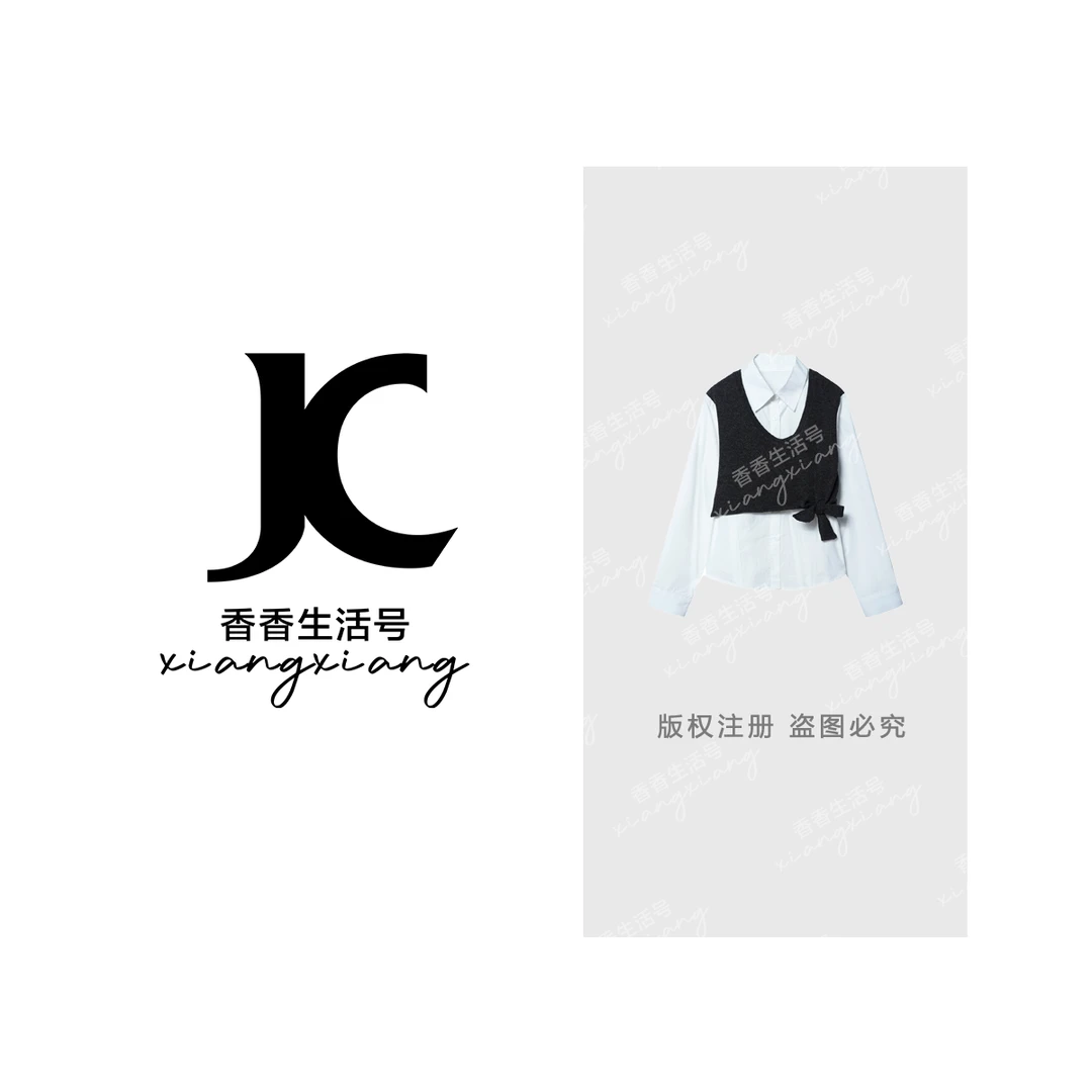 【香香专属】2025春季新款欧若风针织衫马甲衬衫上衣YN9218