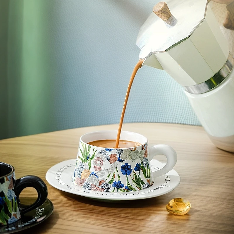 中古风咖啡杯碟高颜值陶瓷闺蜜伴手礼礼物端午节礼品下午茶专用