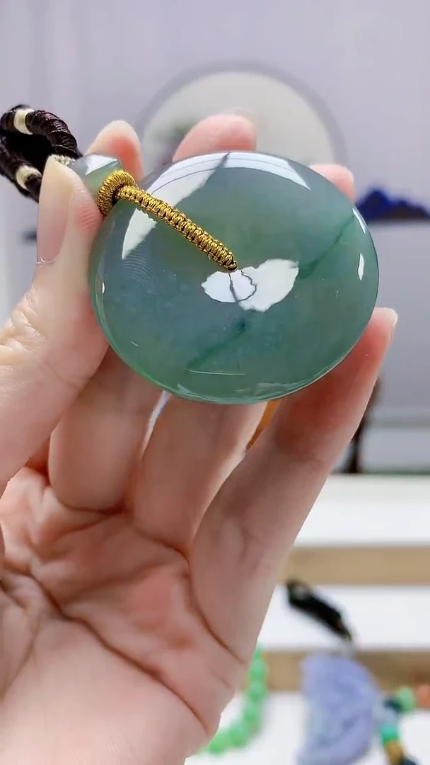 未镶嵌定制翡翠4898zm-毛货挂件扣子161