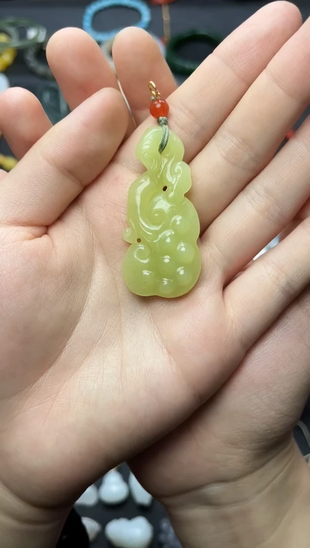 颈饰未镶嵌和田玉玉如意06