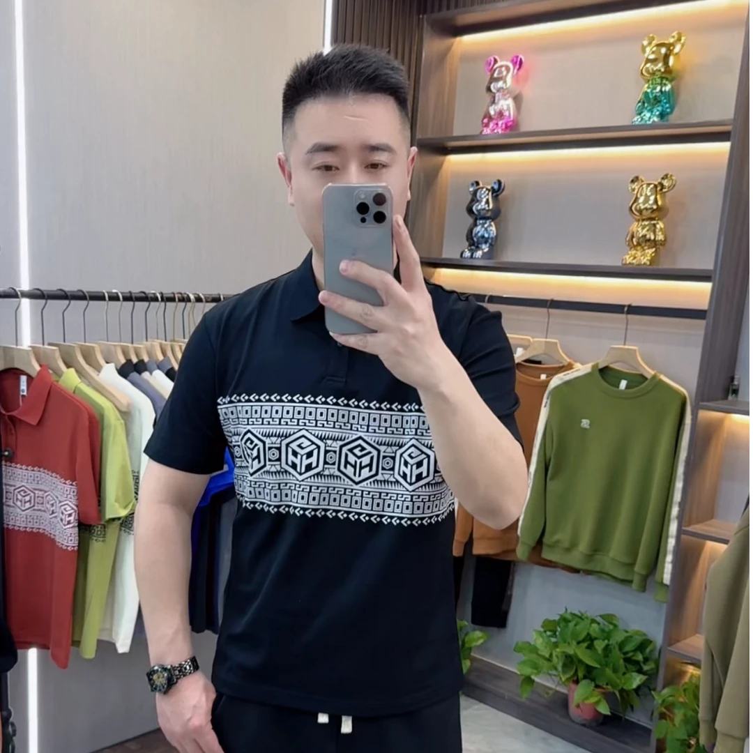 2025夏季男士新品轻奢休闲POLO衫短袖韩版时尚潮流百搭翻领T恤