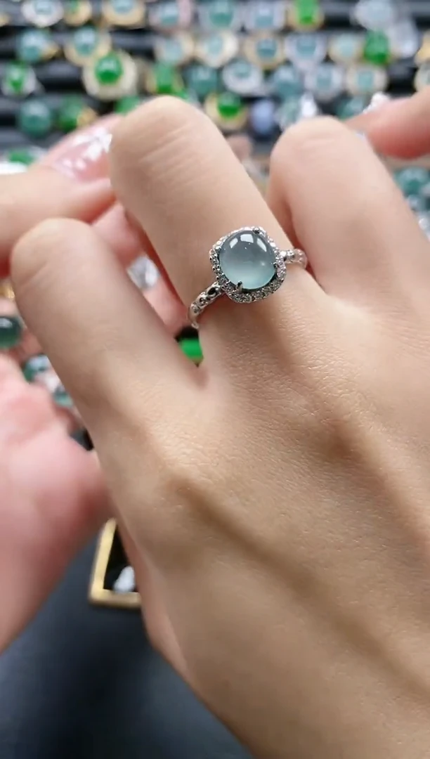 【闪购商品】翡翠戒指银S925镶嵌51151