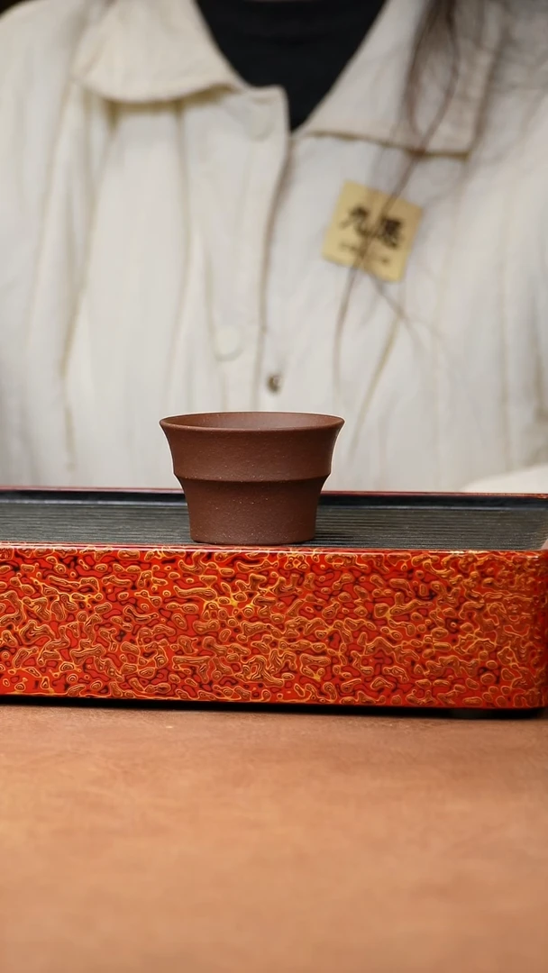 【闪购商品】紫砂茶壶九思堂自营竹节杯 紫玉金砂