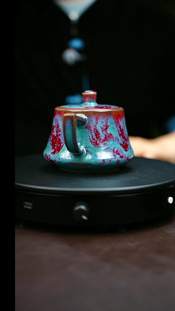 95#原矿钧瓷炉钧釉石瓢壶