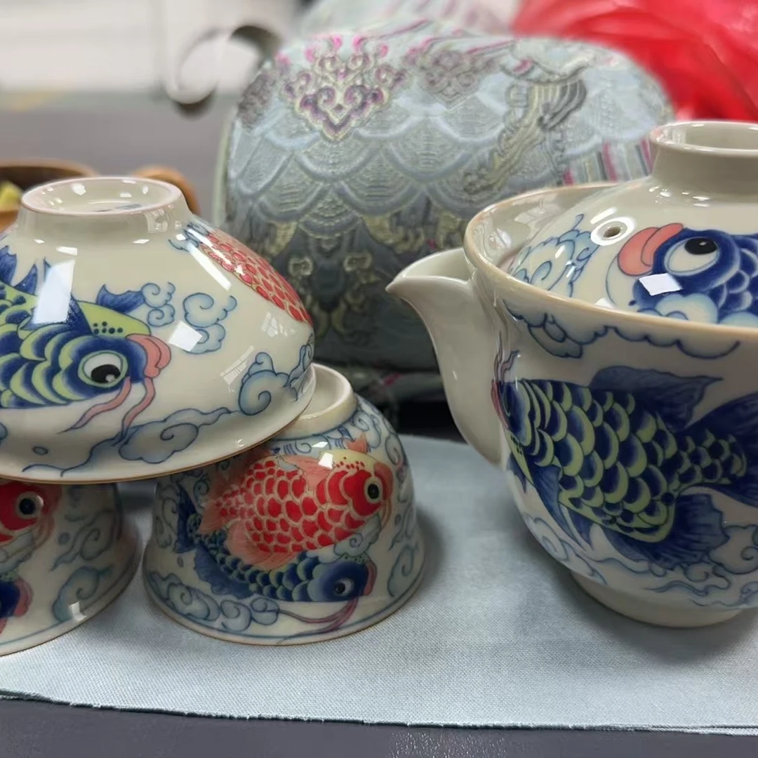 YS454-锦鲤旅行茶具