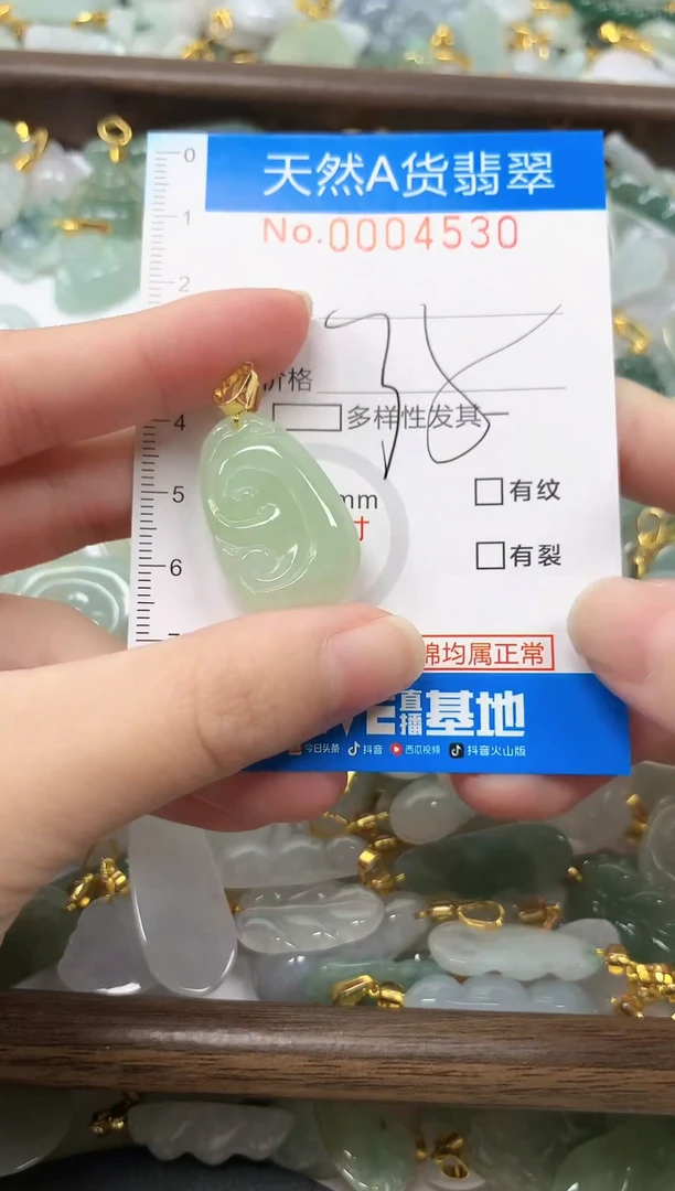 颈饰未镶嵌翡翠净货挂件-4530