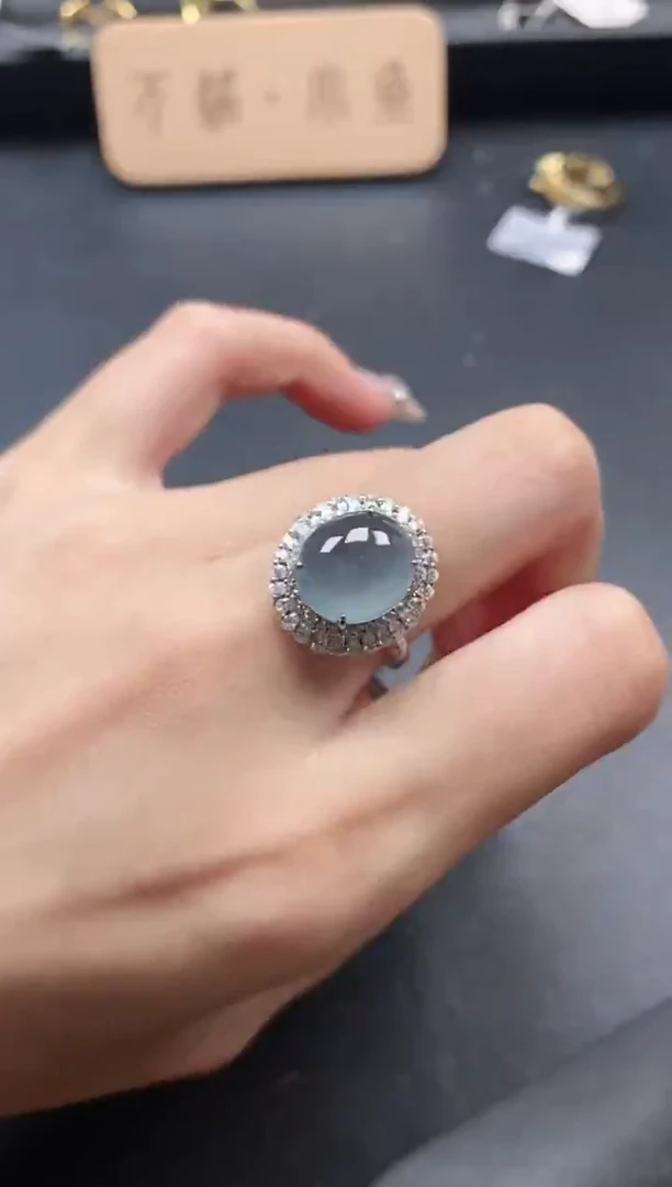 银S925镶嵌戒指翡翠51151