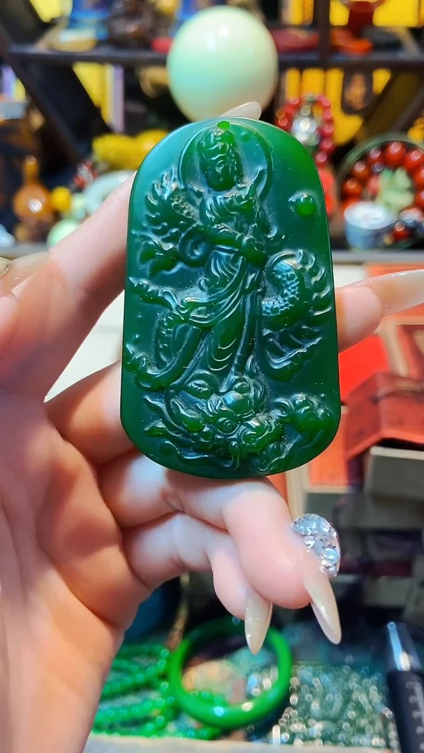 【闪购商品】和田玉（碧玉）挂件未镶嵌主播推荐主播推荐