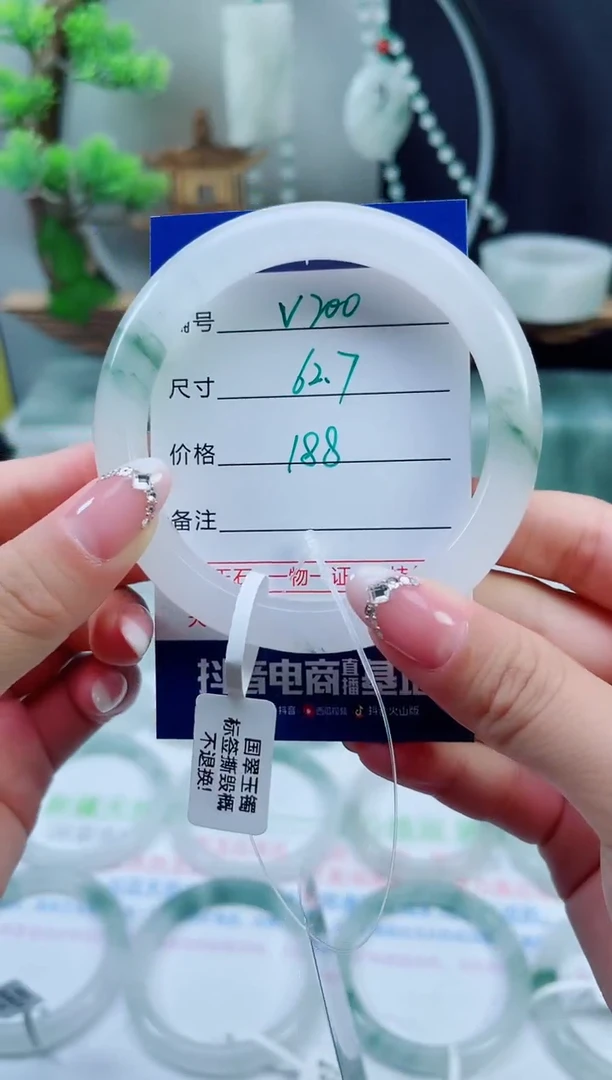 未镶嵌手镯石英质玉（天山翠）200