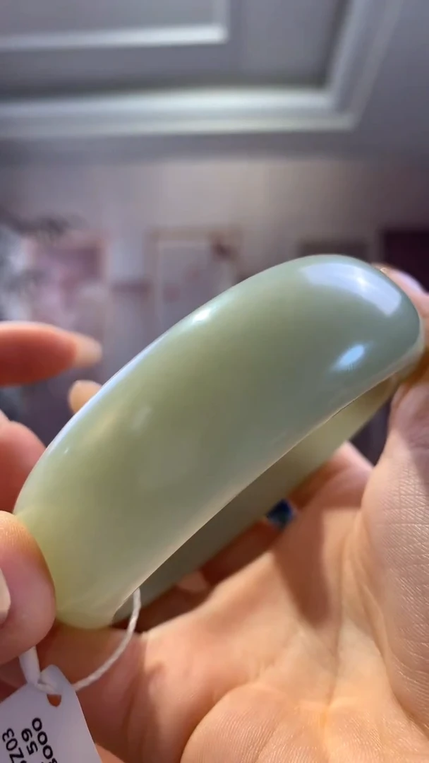 【闪购商品】和田玉手镯未镶嵌且末宽版轮胎手镯59