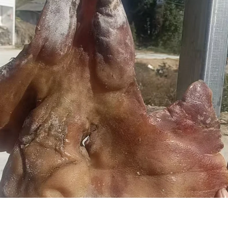 【腊猪脸】现场称重    大别山农家自制腊味特产