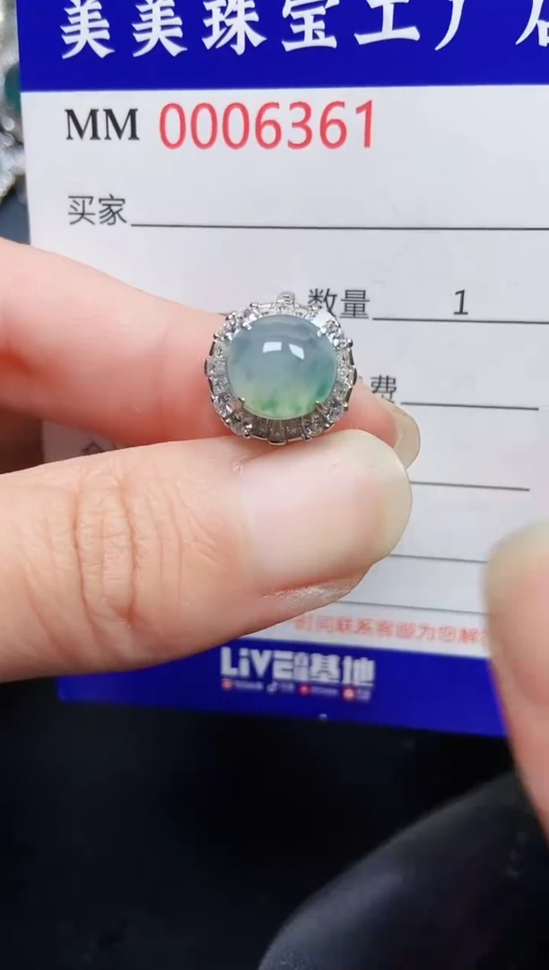 翡翠银S925镶嵌颈饰6361