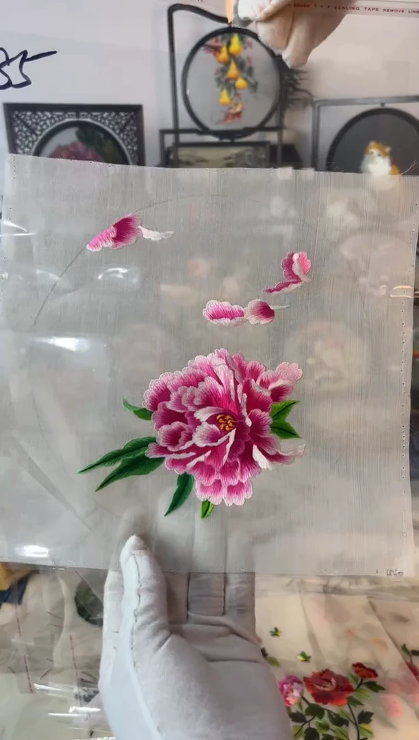 织绣纯手工非遗苏绣双面绣绣片85