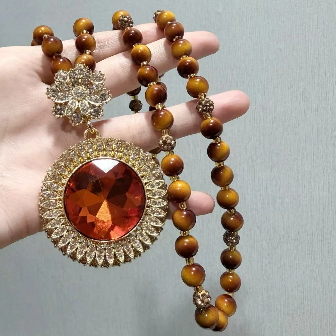 非金属亚克力项链 铜合金 时尚女神毛衣链-80106