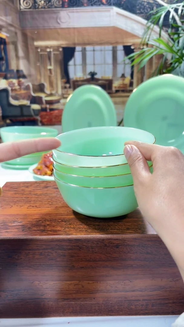 【闪购商品】..5.5英寸玉瓷碗4个口径13.8厘米