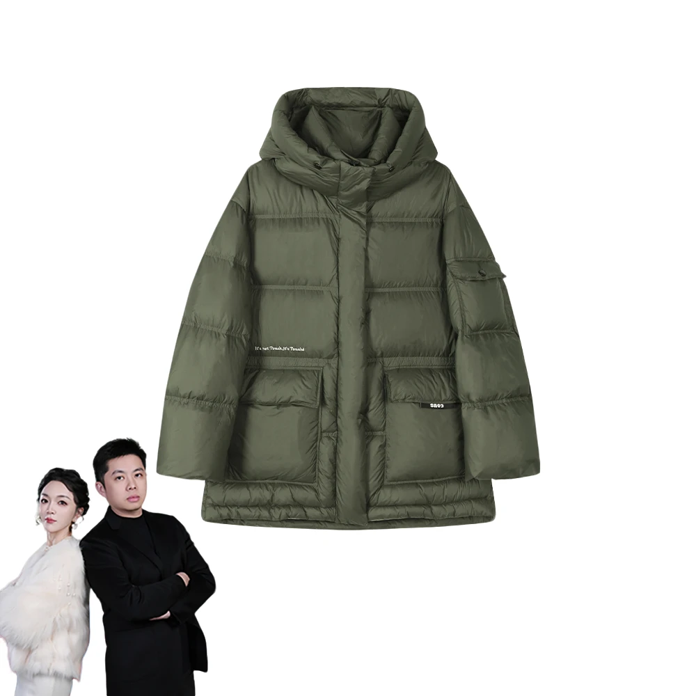 冬季新款时尚连帽休闲羽绒服77003