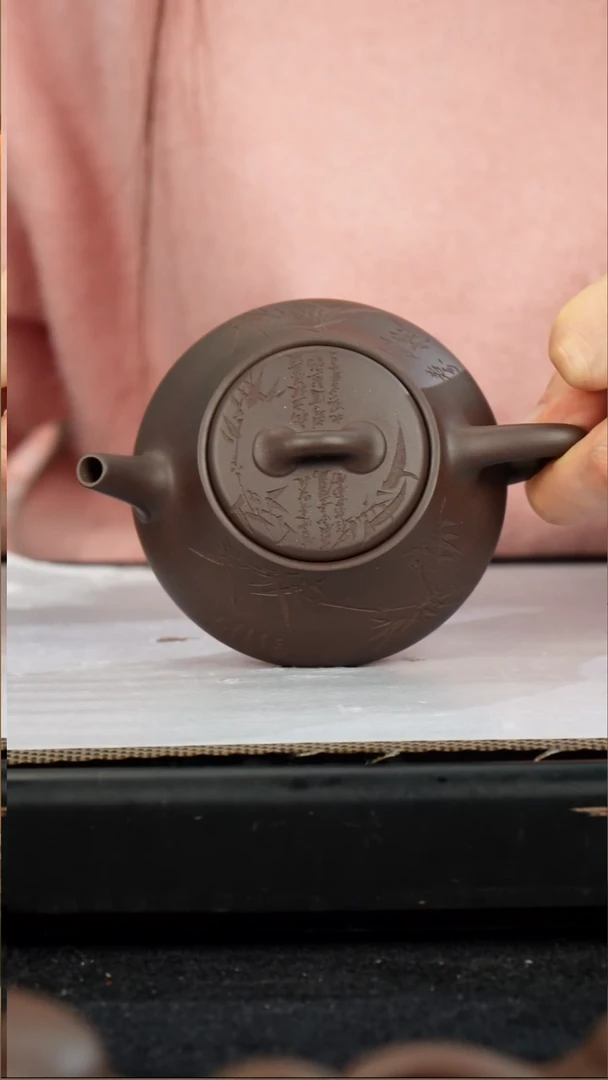 茶壶紫砂老紫泥亦瓢150